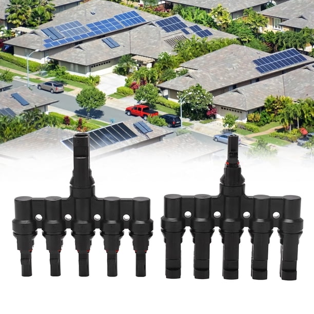 Conector del Panel Solar 1 A 5, Conector de Rama Solar T de 1500 VDC Conun Conector Táctil de Rama T SEGURO PPO Protección Tálil Ppo Con Llave para Techos Comerciales