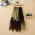 thumbnail image 2 of DHFJKG Tutus For Women Tulle Skirts Asymmetrical Mesh Layered Rainbow Skirt Flowy Midi Party Prom Clothes Casual Skirt, 2 of 3