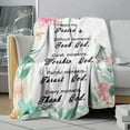 thumbnail image 6 of Healing Blanket, Positive Inspirational Thoughts Sherpa Blanket with Scripture Bible Verse Soft Throw Blanket -Christian Gifts for Women 50x60 Inch, 6 of 6