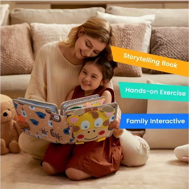 Puntoco Libro para niños pequeños, tablero de actividades para niños pequeños, libro tranquilo para bebés, actividades de aprendizaje preescolar, juguete sensorial educativo para niños, regalo
