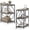 Grey-2, variant on SolaceHue Half Round End Table Set of 2, 3-Tier Narrow Side Table w/Study Metal Frame & Storage Shelves, Half Moon Circle Accent Bedside Night Stand for Living Room Bedroom Small Spaces (Grey)