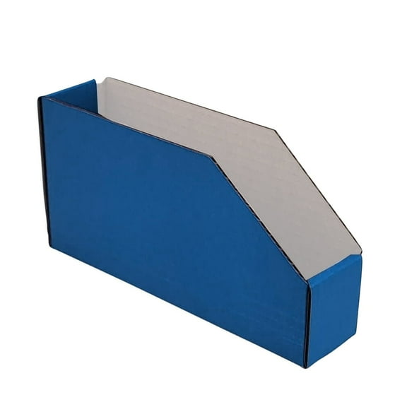 Ucanpack Corrugated Bins Cardboard Packaging Open Top Boxes Warehouse StorageBlue 2x9x4½" - 50 Pcs