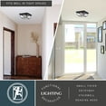 thumbnail image 4 of Granville Bronze Geometric Outdoor Flush Mount Ceiling Light Clear Glass, 4 of 11