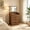 23.62"L, Walnut, White Cushion, variant on AUU 3-in-1 Vanity Desk with Lighted Mirror and Stool, Flip Top Makeup Dressing Table, Compact Storage for Bedroom, Bathroom, or Dressing Room