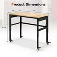 thumbnail image 3 of Costway 48" Adjustable Work Bench Heavy-Duty Steel Frame Worktable with Power Outlets, 3 of 10