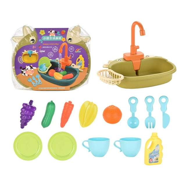 Big Save,HWRETIE Simulation Kitchen Toy Clearance,Children's Kitchen Toy Set,with Running Water Educational Gifts for Girls Boys