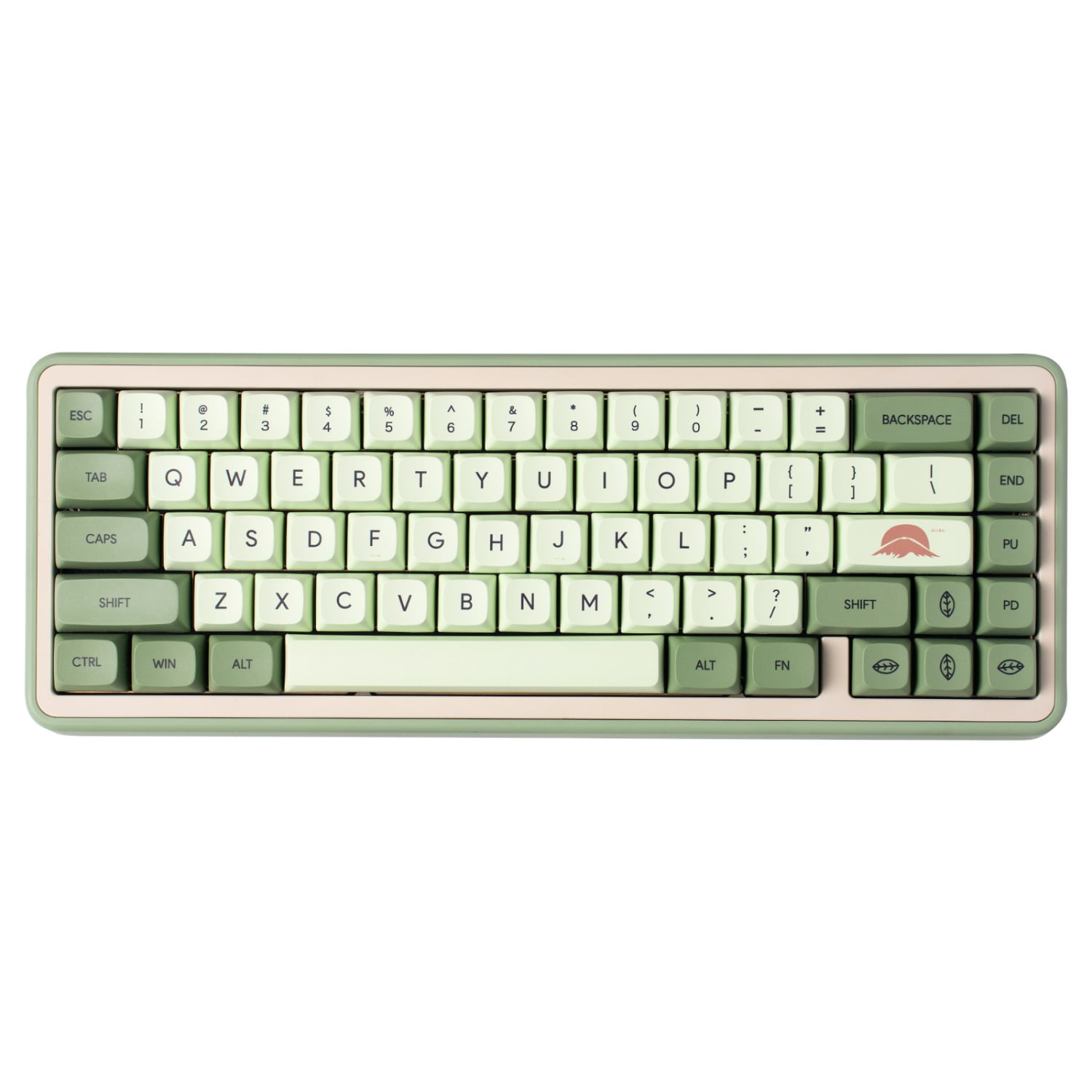 Matcha Green XDA Keycaps, 126-Key PBT Dye-Sublimated with English/Japanese Legends