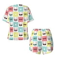 thumbnail image 6 of "Wukai Cute French Bulldog Women's Pajama Set - Short-Sleeve Top and Shorts with Elastic Waistband and Pockets for Loungewear, Yoga, and Casual Wear-X-Large, 6 of 8