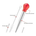 thumbnail image 2 of BBQ Turkey Baster & Seasoning Pump-28ml Oil Drip Tube with Removable Nozzle & Cleaning Brush High Heat (120°C) 29.5cm Length Grill & Kitchen Tool for Meat,Poultry & Fish, 2 of 6