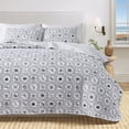 thumbnail image 6 of Coastal Quilt Set - Lightweight, Soft, All-Season - 2-Piece Reversible Nautical Bedding Set (Twin / Twin XL, Seashell Tile), 6 of 6