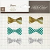 Printshop Fabric Bows 6/pkg-