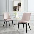 thumbnail image 2 of Side Dining Chair, Pink, Velvet, Modern Contemporary, Kitchen Room Cafe Bistro Restaurant Hospitality, 2 of 10