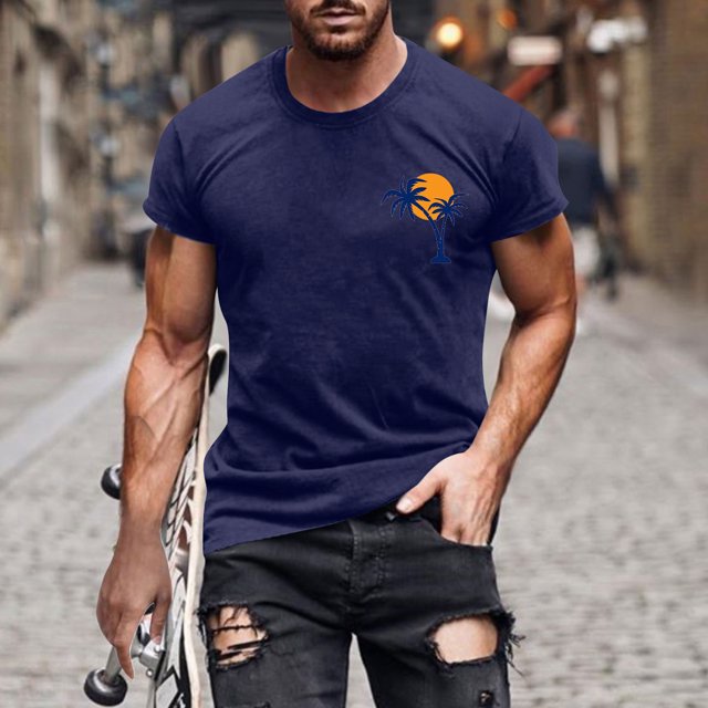 Mefallenssiah Hauts pour Hommes, Liquidation T-Shirt à Manches Courtes Imprimé Col Rond Mode Décontractée Manches Courtes