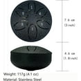 thumbnail image 4 of Rain Drum for Outside, 3 Inch 6 Notes Steel Tongue Drum Rain Chime, Chakra Drum for Rain Outdoor, Steel Drum Healing Instrument, Mini Handpan Drum Musical Instruments for Garden (Black), 4 of 7