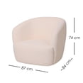 thumbnail image 2 of Ilios Innova | Sillón giratorio Osaka beige tapizado afelpado suave, asiento cómodo y moderno, diseño contemporáneo para sala, recámara u oficina., 2 of 9