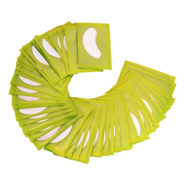 Adhesivo para extensión de pestañas, 50 pares/juego, almohadilla de hidrogel para extensión de pestañas injertadas, cinta para extensión de pestañas elaborada con cuidado