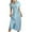 Light Blue, variant on ZVNAΖH Women's Summer Button Down Shirt Dress Collared Short Sleeve Tie Sash Taffeta Fit and Flare Midi Dress