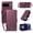 Purple, variant on For Google Pixel 9 / Pixel 9 Pro RFID Blocking Wallet Case, Magnetic Flip Cover Card Holder & Bills Slot, Soft PU Leather With Detachable Shoulder Strap And Wrist Strap,Black