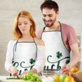 thumbnail image 4 of Aprons for Men Women Christmas Gifts for Men Mom Bib Aprons for Dishwashing Lab Butcher Cooking Lucky Shamrock Clover Aprons with Pocket, 4 of 7