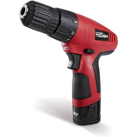 drill hyper tough cordless driver ion lithium volt 12v battery 12volt