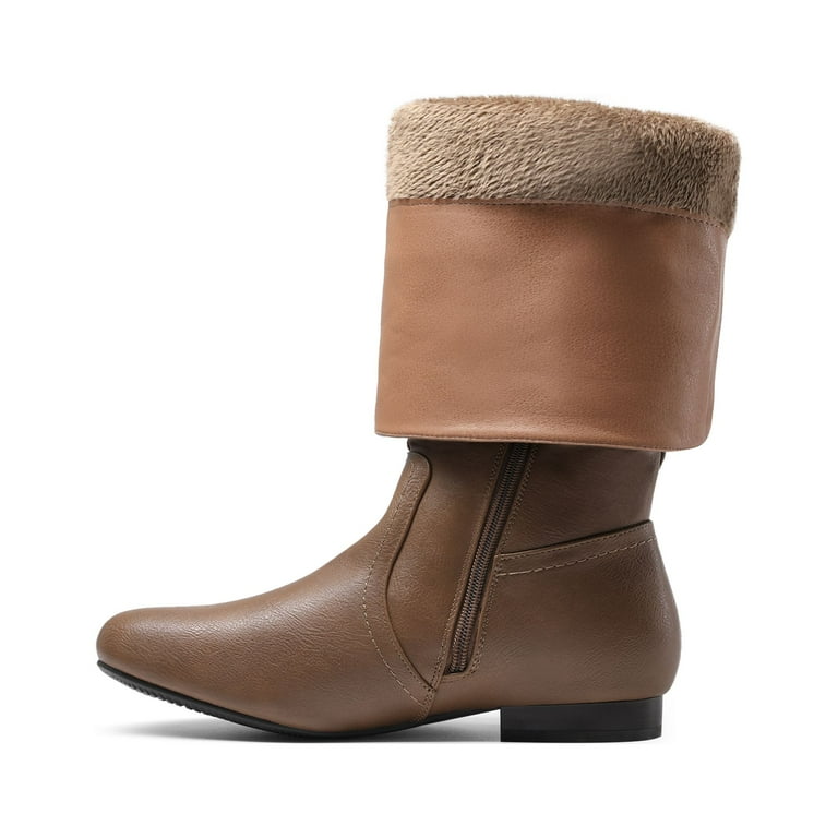 Camel wide calf boots best sale