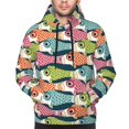 thumbnail image 2 of Bingfone Lantern Koi Fish Men's Drawstring Hoodie Long Sleeve Pocket Sweatshirts-4X-Large, 2 of 6