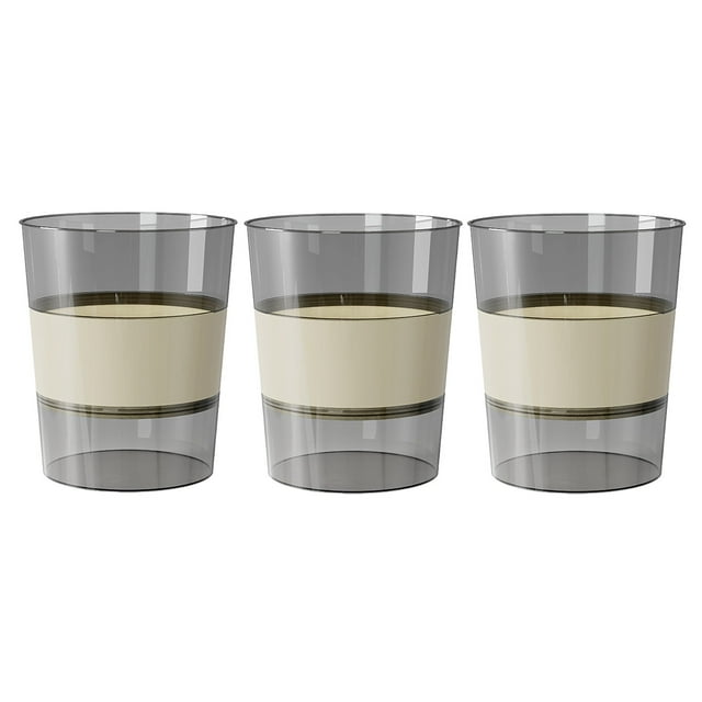 Poubelle Modulaire à Grande Capacité Transparente pour la Maison, Design Minimaliste, Usage Polyvalent, 3 Pcs