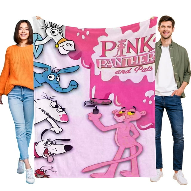 La Pantera Rosa anti-pilling, suave, ligera, esponjosa y acogedora de lujo para hogar y cocina – Perfecta para niños y adultos,80X120cm