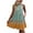 Green, variant on IROINNID Fit&Flare Dress For Women Sleeveless Round Neckline Summer Halter Neck Casual Lace-up Dress Strapless Print Dress