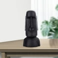 thumbnail image 4 of Easter Island Statue Ahu Ancient Monolith Decoration Accents Moai Head Sculpture for Bedroom Living room and Desktop Ornaments - Black B, 4 of 8