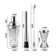 thumbnail image 3 of Juego de 2 cocteleras con escala transparente, vaso para mezclar vino, zumo de frutas, botella de agua, herramientas para barman, 3 of 8