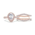 thumbnail image 5 of 2 1/2 Carat Lab Created Moissanite Diamond Wedding Bridal Band Ring Enhancer Engagement Ring Set for Women in 14K Solid Rose Gold (2.50 Cttw,VVS1 Clarity)-11.5, 5 of 7