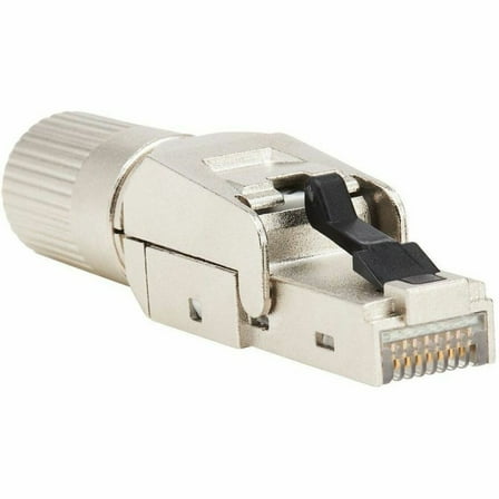 Tripp Lite Cat8 STP Class 1 Field-Termination Plug, 568A/568B, TAA - 1 x RJ-45 Network Male - Silver - TAA Compliant