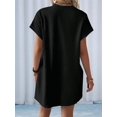 thumbnail image 5 of Womens Summer Dresses Fashion 2025 Short Sleeve Spring Mini Dress Casual Beach Vacation Clothes Dresses Black S, 5 of 9
