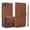 Brown, variant on Wallet Case for iPhone 16e, 2 In 1 PU Leather Flip Phone Case with Detachable Magnetic TPU Inner, Kickstand Phone Cover with Card Slots & Wrist Strap for iPhone 16e, Black