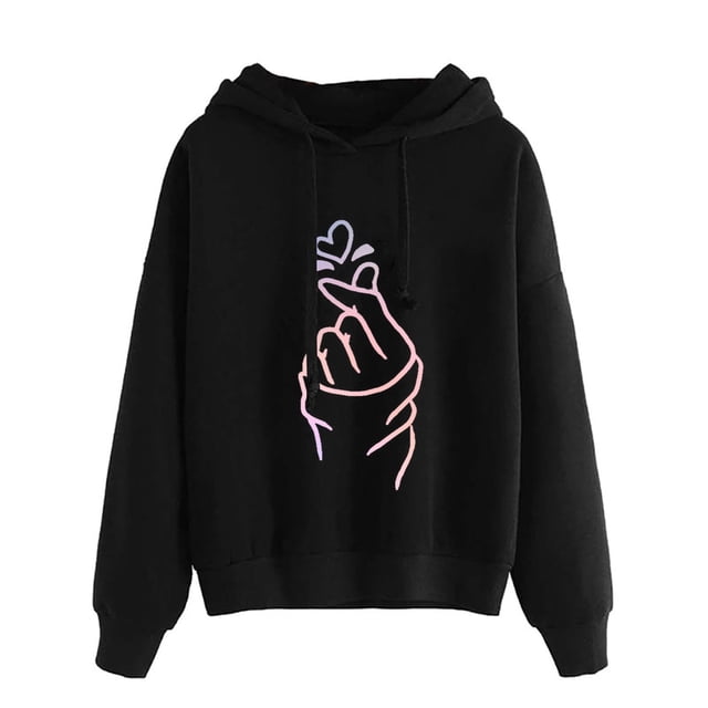 Gibobby Sudadera de terciopelo con cremallera Sudaderas con estampado lindo para mujer Sudadera con capucha de manga larga con estampado de sudaderas (Rosa, L)