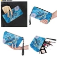 thumbnail image 4 of ZUXONGSY Lotus Sea Turtle Print Handbag with Multifunctional Cosmetic Bags Purse for Women PU Leather Top Handle Satchel Set with Lightweight Makeup Pouch Card Holder for Travel Shopping, 4 of 4