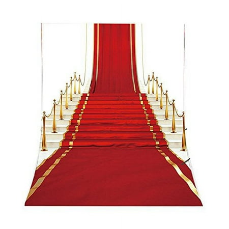 Image of ABPHOTO Polyester Red Carpet Theme Photography Backdrops 5x7ft Background Photo Studio Props For Stage or Prom