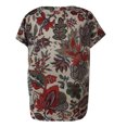 thumbnail image 3 of Puntoco Moda Casual Manga Corta Impreso O-Cuello Blusa Camiseta Suelta Señoras tops Puntoco Puntoco-4941, 3 of 5