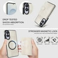 thumbnail image 5 of for Samsung Galaxy S25 Edge Case, Compatible with MagSafe, Detachable Magnetic Wallet Case with PU Leather Kickstand Card Slots Shockproof Protection 2 In 1 Function Case for Galaxy S25 Edge, White, 5 of 6