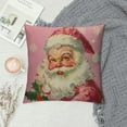 thumbnail image 2 of BCIIG  Pink Santa Pillow Covers , Pink Christmas Pillow Covers, Outdoor Christmas Pillow Covers, Christmas Pillow Cases, Christmas Pillows Decorative Throw Pillows- Pink Hats Santa (Pink), 2 of 5