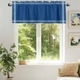 thumbnail image 6 of Solid Color Valances for Windows, 54 x 18in, Navy Blue Rod Pocket Kitchen Valance Curtain Light Filtering Window Treatments for Living Room Bedroom, 1 Panel, 6 of 7
