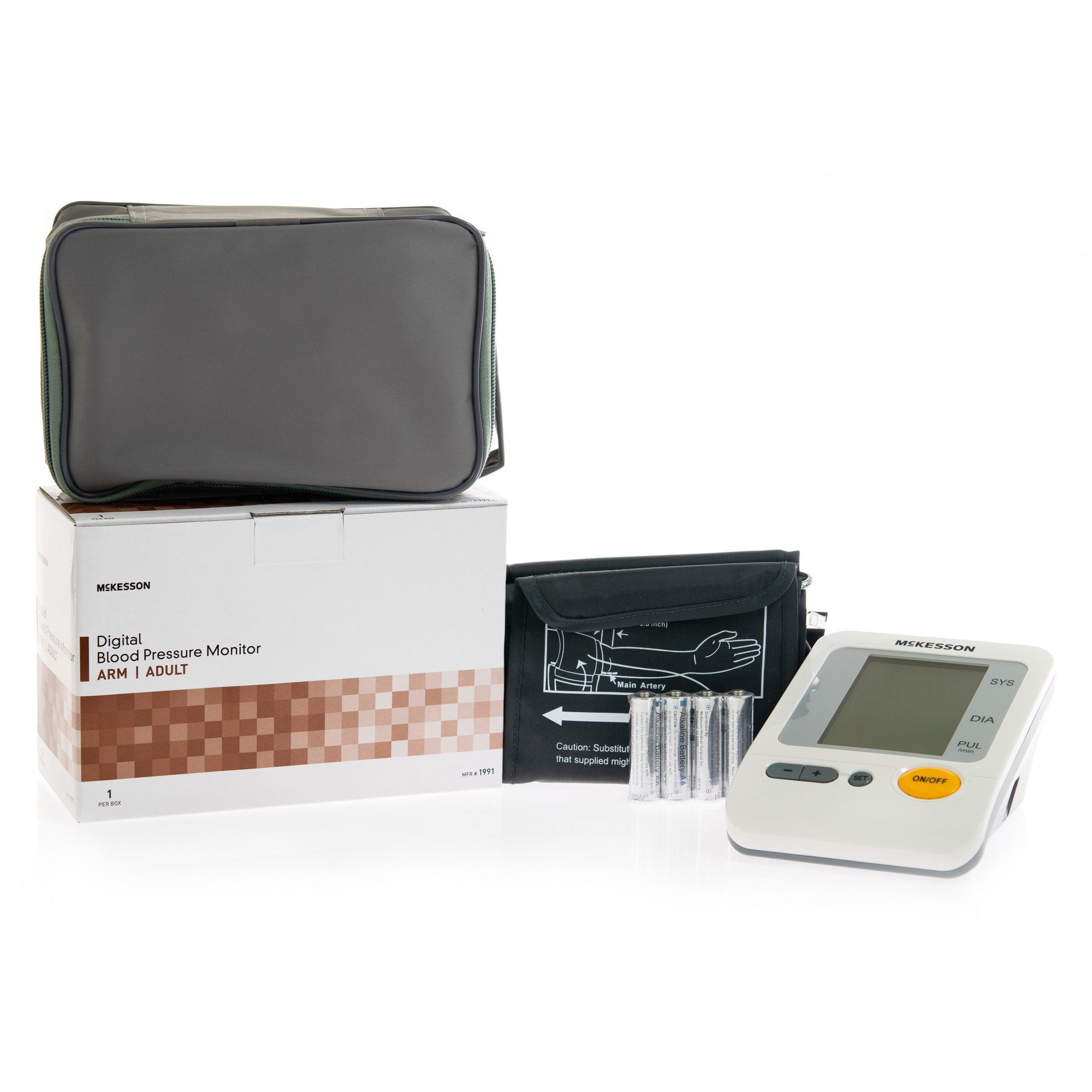 McKesson Digital Blood Pressure Monitor, Automatic Arm Cuff, 24 Ct