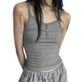 thumbnail image 2 of Coduop Women's Casual Lace Trim Sleeveless Basic Cami Crop Top Camisole, 2 of 8