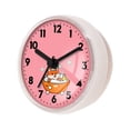 thumbnail image 3 of Reloj de pared redondo analógico impermeable para baño con ventosa para aseo Blanco, 3 of 9