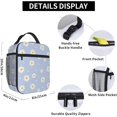 thumbnail image 4 of Floral Daisy Purple Flower Lunch Box Insulated Lunch Bag Box kids Girls Boys,Reusable Cute Small Bento Lunch Box Containers for kids Women Men,Durable Cooler Tote Bag Lunchbox for Office/School/Picnic, 4 of 6