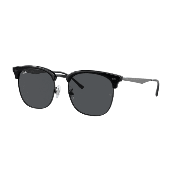 RAY-BAN RB4418D RB4418D Square Shape Sunglasses Polished Black On Black Frame | Dark Grey Lens 56mm