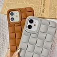 thumbnail image 2 of Compatible iPhone 12/12 Pro Case, Cute 3D Plaid Desgin Case Soft TPU Full Protection Shockproof Case for Women Grils (Brown), 2 of 15