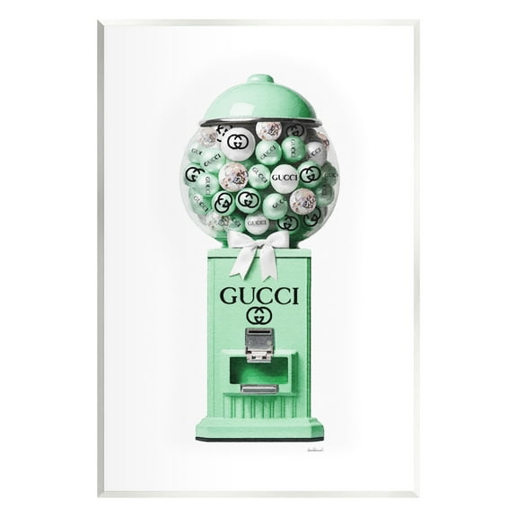 Stupell Industries Green Glam Gumball Machine Beauty & Fashion Painting Unframed Art Print Wall Art, 10 x 15