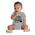 thumbnail image 4 of Proof Daddy Can't Resist Nurses Heart Romper Boys or Girls Infant Baby Brisco Brands 12M, 4 of 6